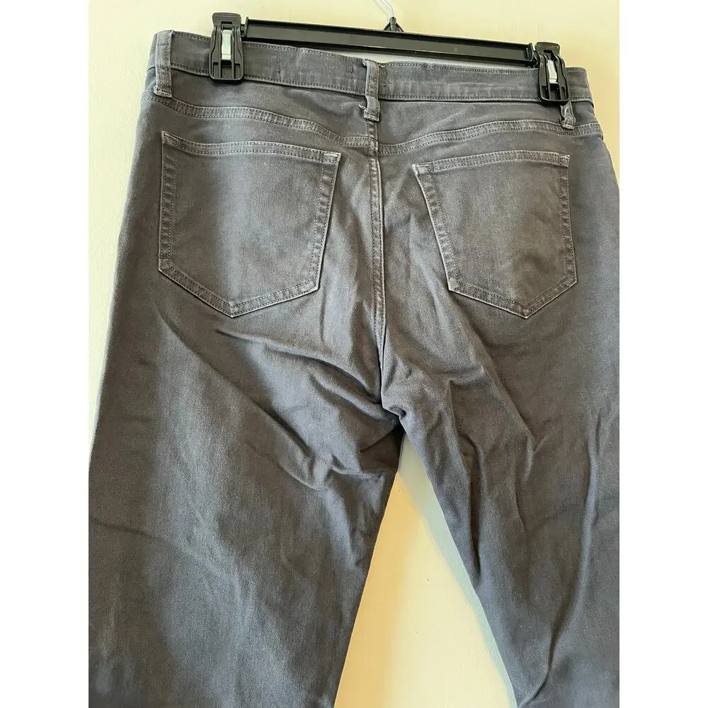 J. Crew Slim-fit garment dyed five-pocket pant in charcoal grey size 32x34